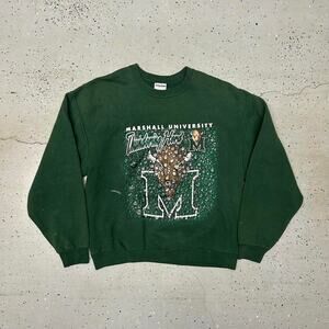 Green vintage Marshall University Thundering Herd crewneck sweatshirt